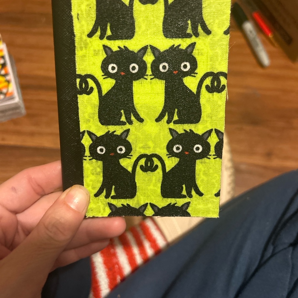 Black Cat Patterned Notebook